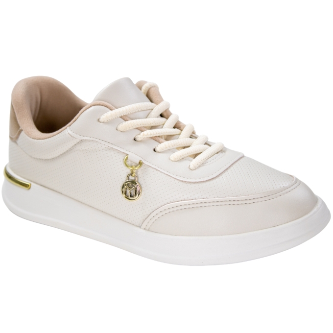 Tênis Feminino Modare Leve - BRANCO OFF/DOURADO