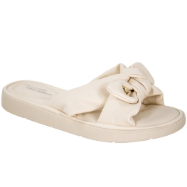 Tamanco Feminino Modare Rasteiro Laço  - CREME