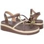 Sandália Feminina Beira Rio Flatform Tiras Brilho - CHOCOLATE