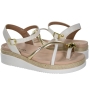 Sandália Feminina Beira Rio Flatform Tiras Brilho - BRANCO OFF