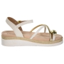 Sandália Feminina Beira Rio Flatform Tiras Brilho - BRANCO OFF