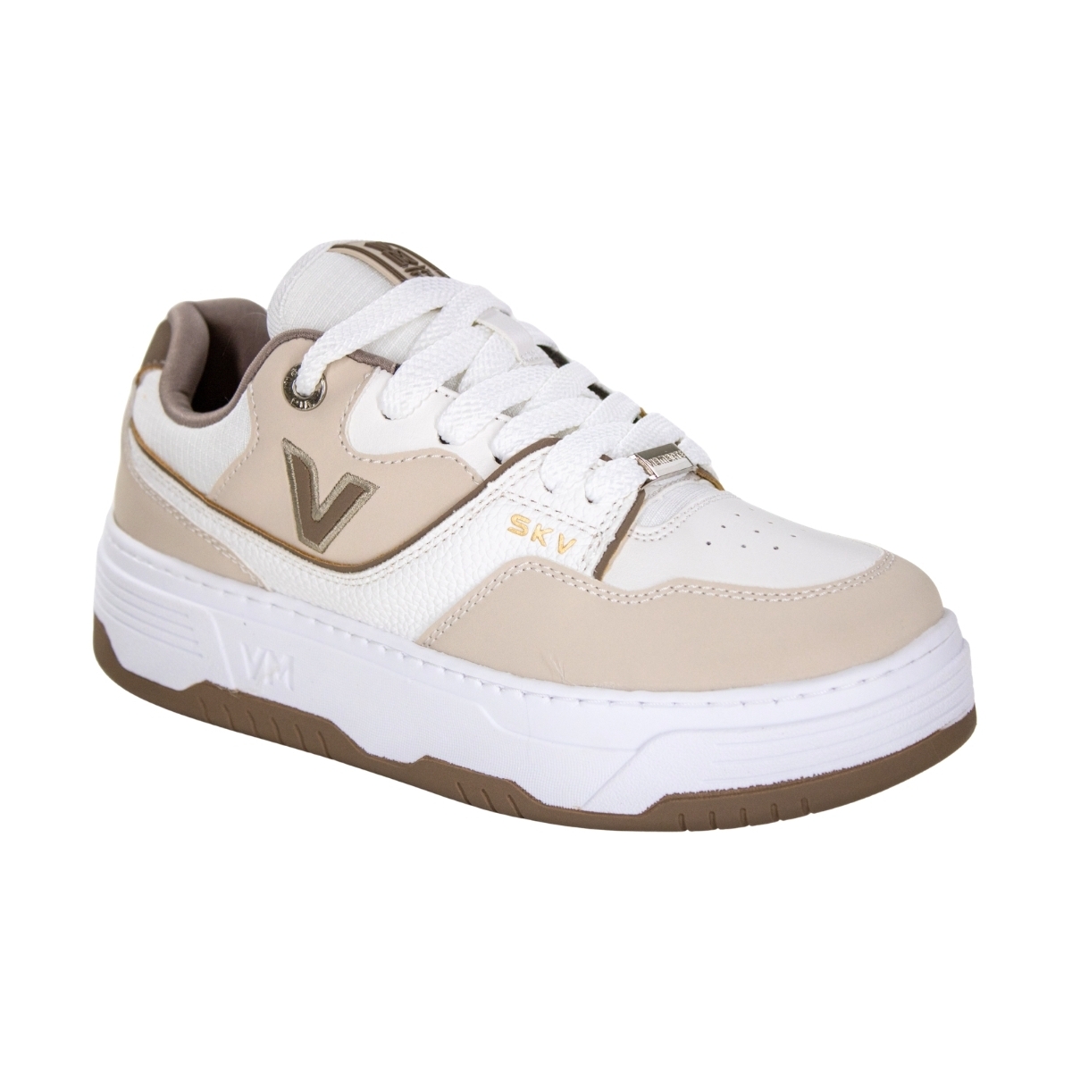 Tênis Feminino Via Marte Chunky - BEGE/BRANCO