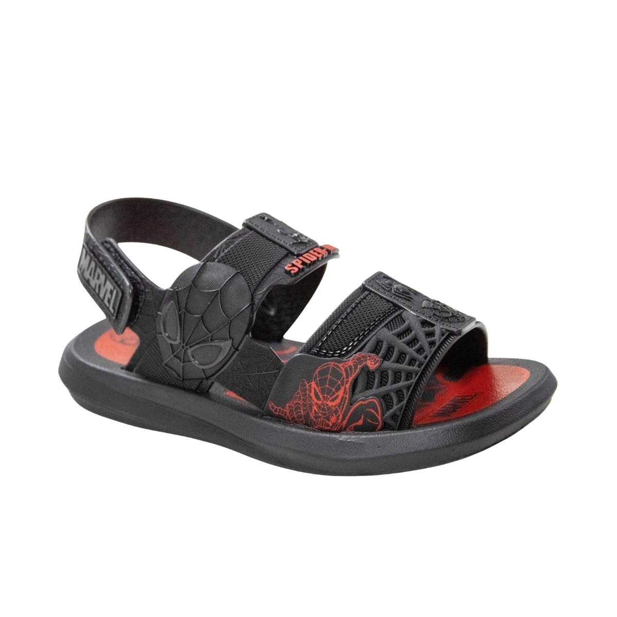 Sandália Infantil Masculina Homem Aranha Adventure Trip - PRETO/PRETO/VERMELHO