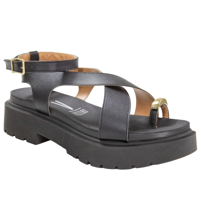 Sandália Feminina Vizzano Flatform - PRETO