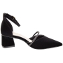 Sapato Feminino Bebecê Salto Quadrado Fechado Nobuck Brilho  - PRETO