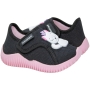 Tênis Bebê Feminino Pé com Pé Slip On - PRETO/ROSA