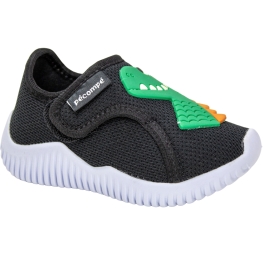 Tênis Bebê Masculino Pé com Pé Slip On - PRETO/BRANCO