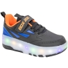 Tênis Infantil Box 200 Rodinha - PRETO/AZUL/LARANJA