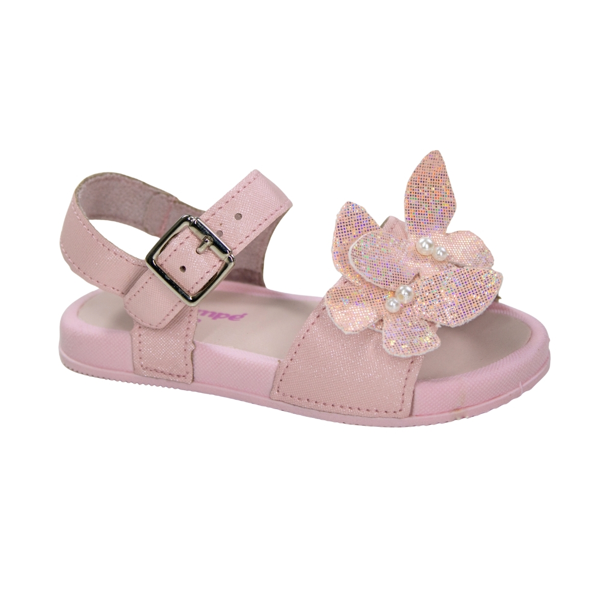 Sandália Bebê Feminino Pé comPé Pérola - ROSA