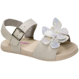 Sandália Bebê Feminino Pé comPé Pérola - OFF WHITE