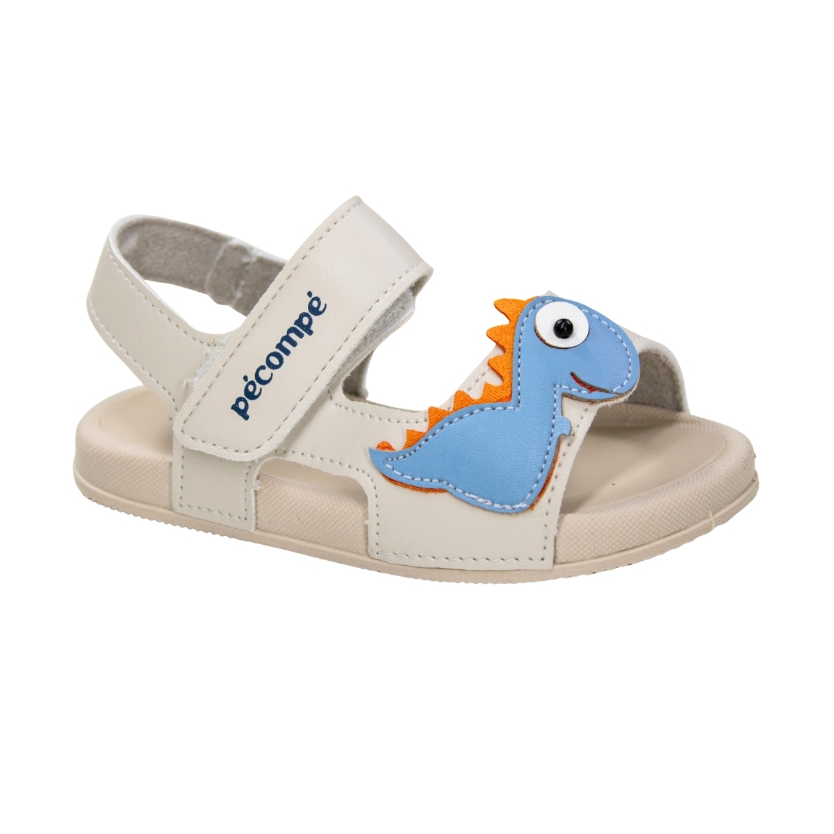 Sandália Bebê Masculino Pé com Pé Dino - OFF WHITE