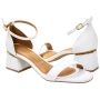 Sandalia Feminina Vizzano Salto Baixo - BRANCO