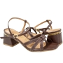 Sandália Feminina Vizzano Salto Quadrado Tiras - CHOCOLATE