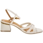 Sandália Feminina Vizzano Salto Quadrado Tiras - BRANCO OFF