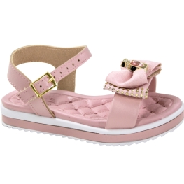 Sandália Bebê Feminina Molekinha Laço  - ROSA