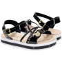 Sandália Infantil Feminina Flatform Tiras - PRETO