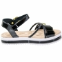 Sandália Infantil Feminina Flatform Tiras - PRETO