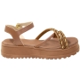 Sandália Infantil Feminina FlatForm Brilho - AVELA/OURO ROSADO
