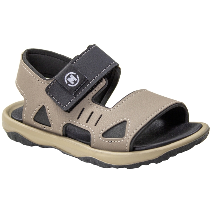 Sandália Infantil Masculino Molekinho  - TAUPE/PRETO