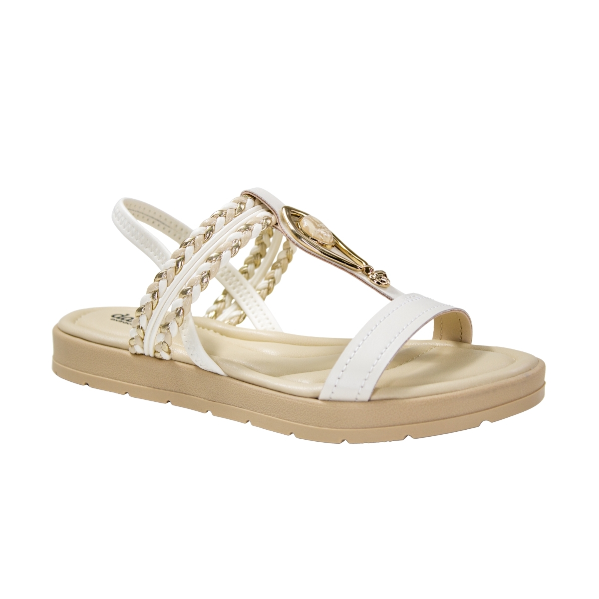 Sandália Feminina Dakota Flatform Pedras - CREAM