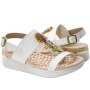 Sandália Feminina Modare Flatform Dedo Pedras - BRANCO OFF