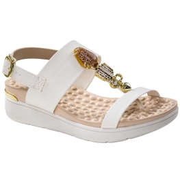 Sandália Feminina Modare Flatform Dedo Pedras - BRANCO OFF