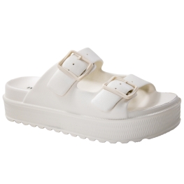Tamanco Feminino Moleca Flatform Birk EVA - BRANCO OFF
