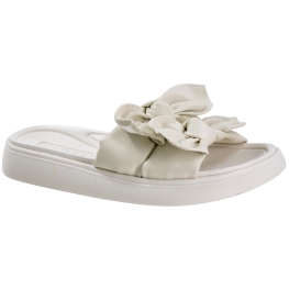 Tamanco Feminino Papete 2 Laços - BRANCO OFF