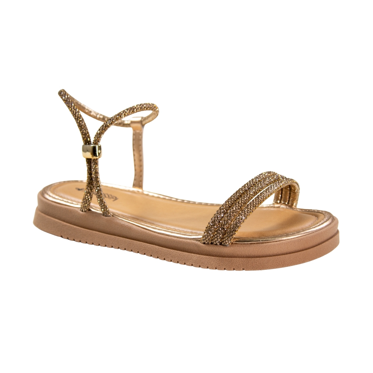 Sandália Feminina Mississipi Flatorm Brilho - BRONZE/ROSE
