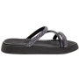 Tamanco Feminino Moleca Papete 3 Tiras Brilho - PRETO