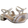 Sandália Infantil Feminina Salto Quadrado - BLUE/GLOSS/OURO LIGHT