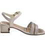 Sandália Infantil Feminina Salto Quadrado - BLUE/GLOSS/OURO LIGHT