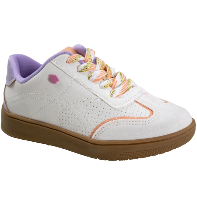 Tênis Infantil Feminino Pinck Cats Samba - NEW WHITE/TULIPA
