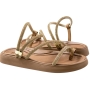 Sandália Feminina Moleca Papete 2 Tiras Brilho - CAMEL