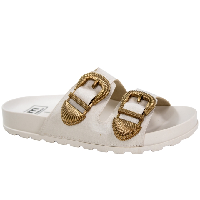 Tamanco Feminino Moleca Birk - BRANCO OFF
