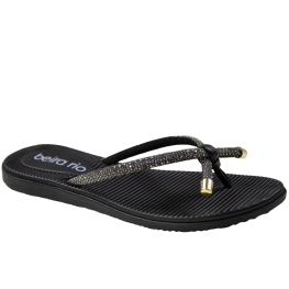 Chinelo Feminino Brilho - PRETO