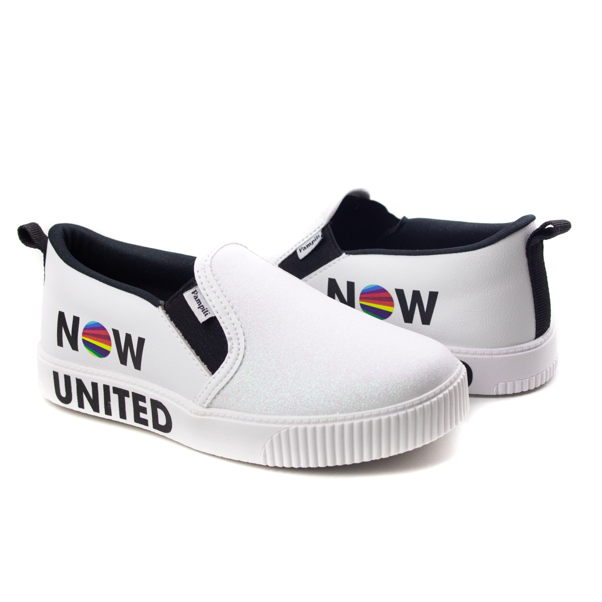 Tênis Luna Slip On Now United Infantil Feminino Pampili - Branco - 435192