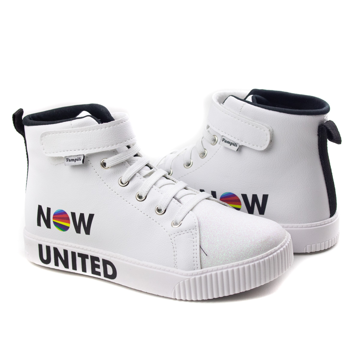 Tênis Luna Cano Alto Now United Infantil Feminino Pampili - Branco - 435196