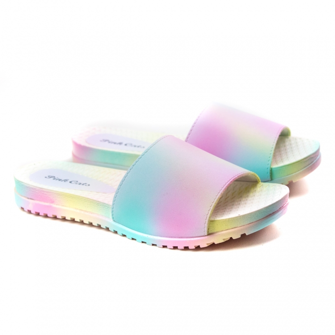 Chinelo Slide Infantil Molekinha Feminino Tie Dye - Multi color - 2311103 T