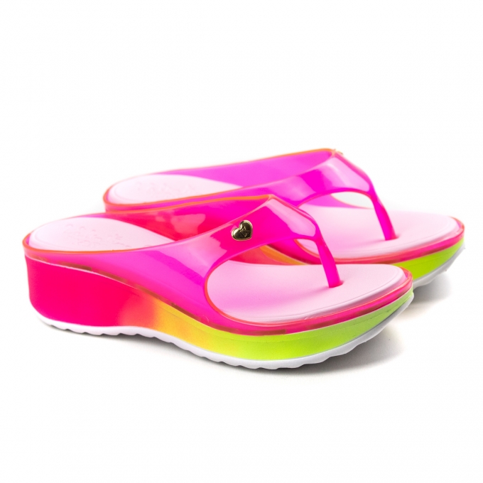 Tamanco Infantil Valentina Pontes Feminino Kidy - Pink/amarelo - 1410021