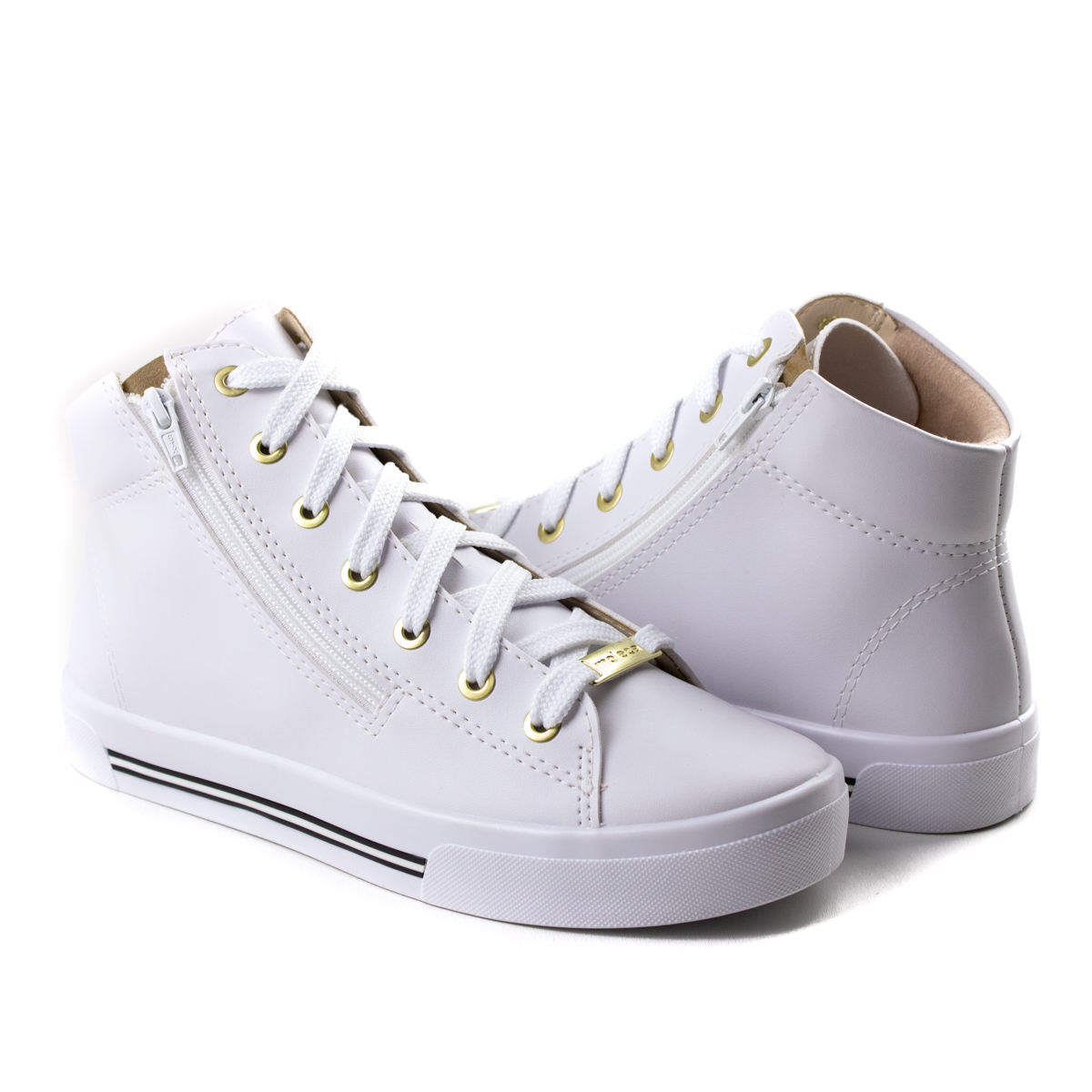 Tênis Cano Alto Feminino Moleca - Branco - 5667315