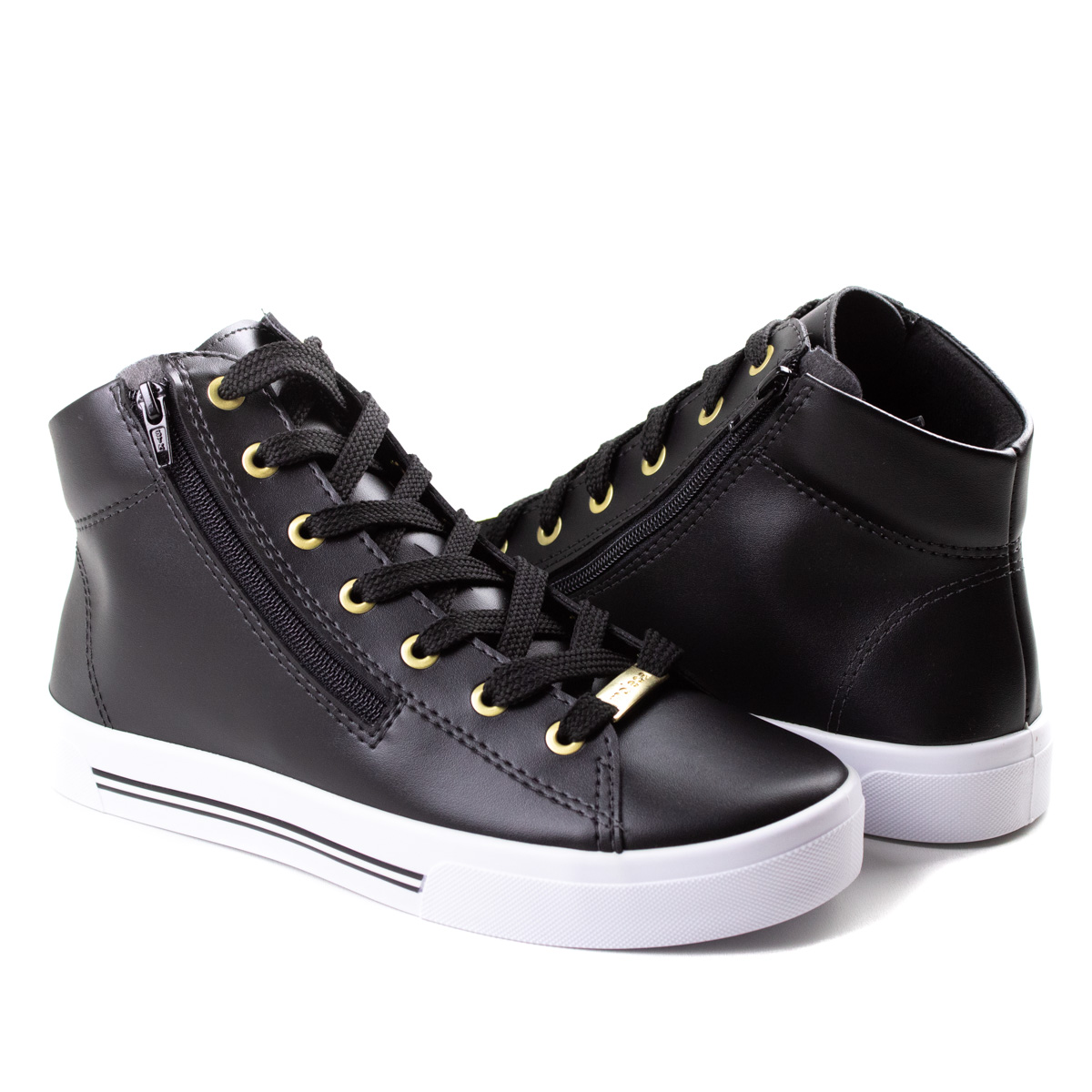 Tênis Cano Alto Feminino Moleca - Preto - 5667315