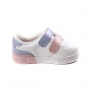 Tênis Velcro Bebê Feminino Molekinha - Branco/jeas/rosa