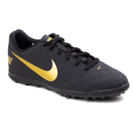 Chuteira Beco 2 TF Society Nike - Black/metallic gold-white