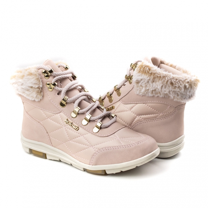 Coturno Adventure Pelo Feminino Kolosh - Lotus/serena/caramelo -  Lotus/serena/caramelo - C2644
