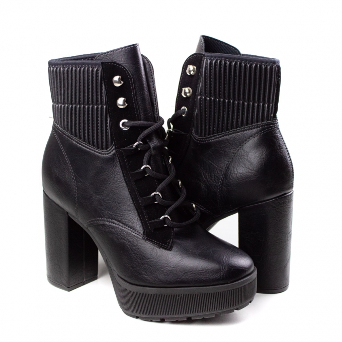 Compre Vizzano Bota Coturno Feminina Moleca Salto Preto Preto Online