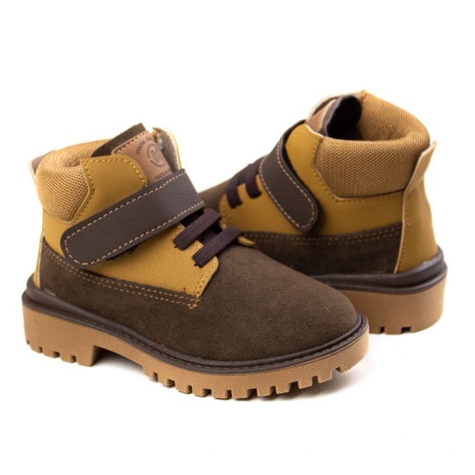 Coturno Masculino Bebê Molekinho Velcro - Cafe/caramelo - 2144217