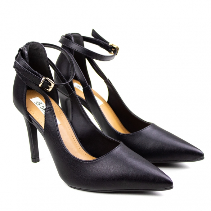 Sapato Salto Napa Feminino Bebecê - Preto - Preto - T9430068 NP