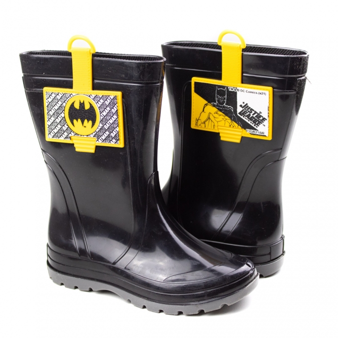 Galocha Infantil Masculina Grendene Liga Justiça Hero Pow -  Preto/amarelo/cinza - 22561