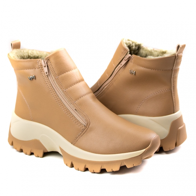 Bota Feminina Via Marte Pelo Alpaca - Havana/arenito - 214XLI